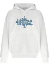 Givenchy Oversized Graphic Print Hoodie With Kangaroo Pocket In White