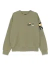 Givenchy Sweatshirt In Fleece With Camo Patches In Olive