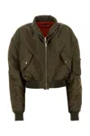 Givenchy Olive Green Nylon Bomber Jacket In Green