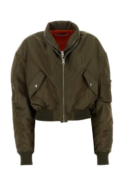 Givenchy Olive Green Nylon Bomber Jacket