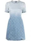 Givenchy Ombré-effect Denim Minidress In Blue