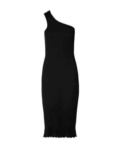 Givenchy One-shoulder Asymmetrical Dress In Black