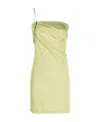 Givenchy One-shoulder Gathered Dress In Yellow
