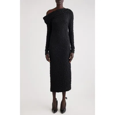 Givenchy One-shoulder Long Sleeve Dress In Black