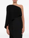 Givenchy One-shoulder Draped Dress In Black