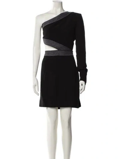 Pre-owned Givenchy One-shoulder Knee-length Dress In Black