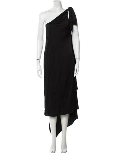 Pre-owned Givenchy One-shoulder Midi Length Dress W/ Tags In Black