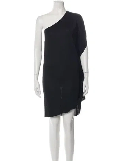 Pre-owned Givenchy One-shoulder Mini Dress In Black