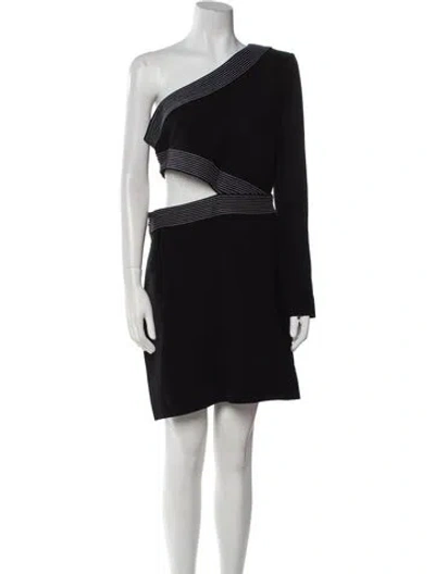 Pre-owned Givenchy One-shoulder Mini Dress W/ Tags In Black