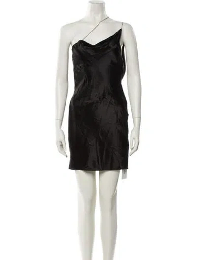Pre-owned Givenchy One-shoulder Mini Dress W/ Tags In Black