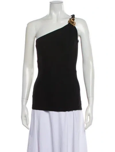 Pre-owned Givenchy One-shoulder Sleeveless Top In Black