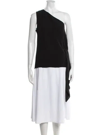 Pre-owned Givenchy One-shoulder Sleeveless Top In Black