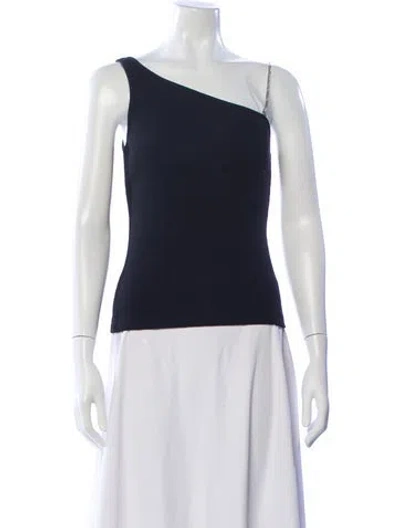 Pre-owned Givenchy One-shoulder Sleeveless Top In Blue