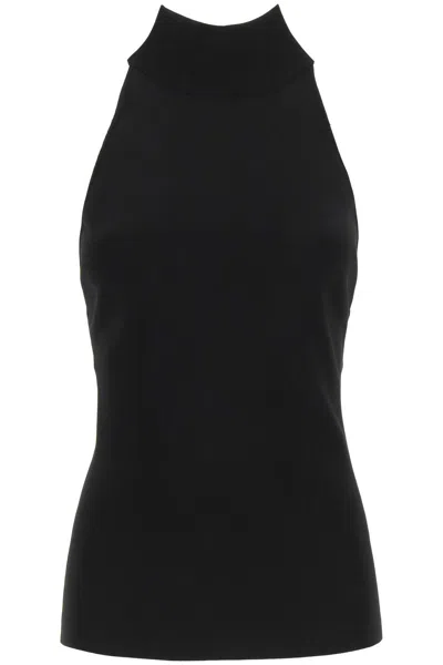 Givenchy Open Back Knit Top In Black
