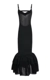Givenchy Open-back Knitted Maxi Dress In Black