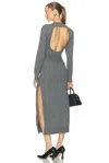 Givenchy Open Back Long Dress In Gray