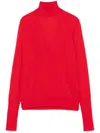 Givenchy Slim Fit Sweater In Wool With Draped Open Back In Red