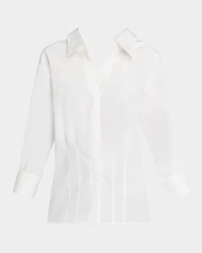 Givenchy Open Cotton Shirt In White