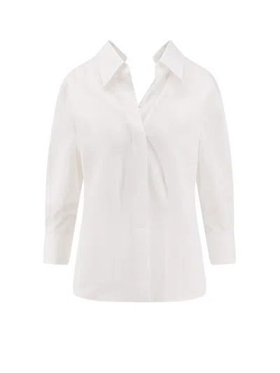 Givenchy Women Open Cotton Shirt In White