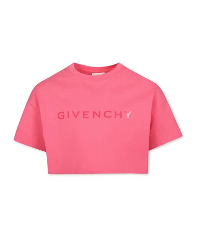Givenchy Open-necked Black Shirt In Pink