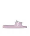 Givenchy Logo Rubber Slides In Pink