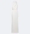Givenchy Open-back Draped Gown In White