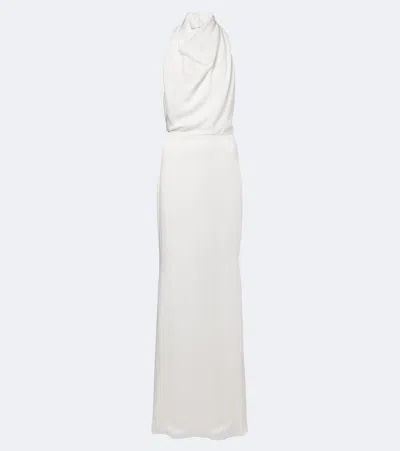 Givenchy Open-back Draped Gown In White