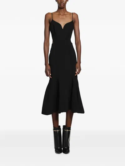 Givenchy Open-back Midi Dress In Black