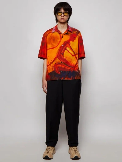 Givenchy Orange Fibres Pattern Women's Shirt