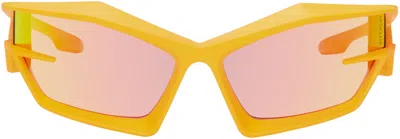 Givenchy Orange Giv Cut Sunglasses In Matte Orange/smoke M