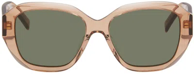 Givenchy Orange Gv Day Sunglasses In Shiny Orange / Green