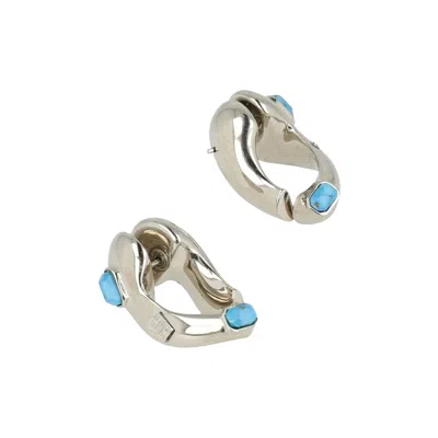 Pre-owned Givenchy Organic Drop Earrings 'turquoise' | Blue | Women's Size Onesize