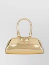 Givenchy Antigona East-west Mini Bag In Laminated Leather In Gold