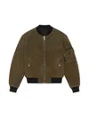 Givenchy Reversible Denim Bomber Jacket In Brown