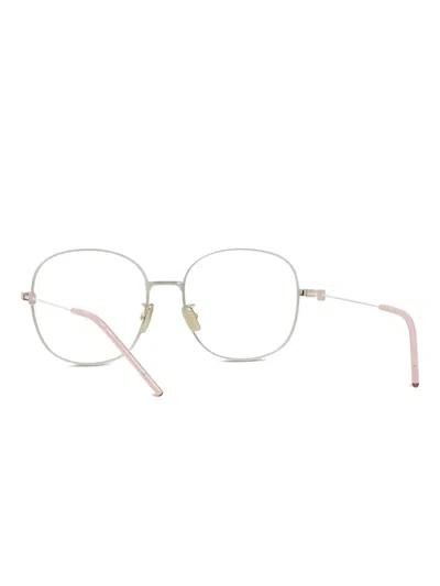 Givenchy Oval-frame Glasses In Silver