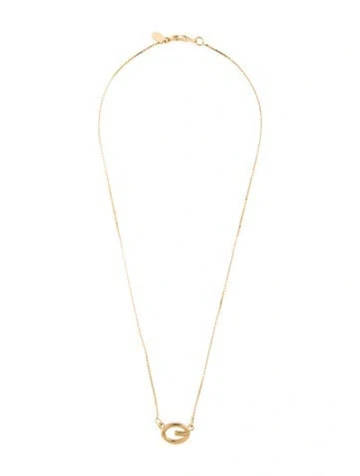 Pre-owned Givenchy Oval 'g' Pendant Necklace, .25" In Multi
