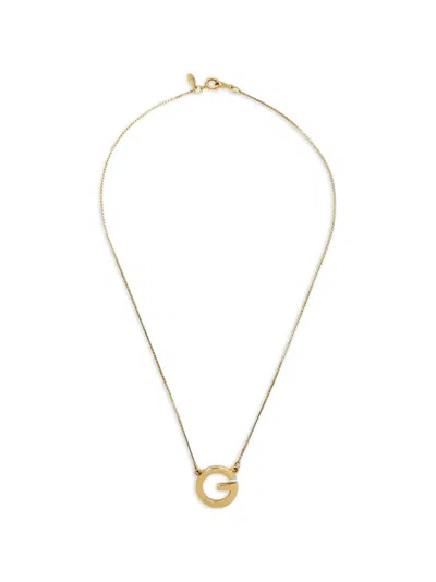 Pre-owned Givenchy Oval G Pendant Necklace In Gold