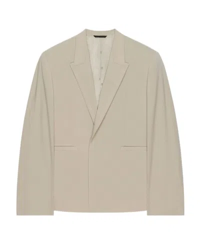 Givenchy Overlap Lapel Oversized Jacket In Gray