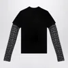 Givenchy Womens Black Brand-embroidered Mesh-sleeve Cotton-jersey T-shirt
