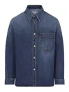 Givenchy Men Overshirt Denim Shirt In Blue