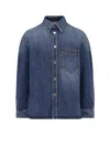 Givenchy Men Overshirt Denim Shirt In Blue