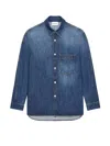 Givenchy Men Overshirt Denim Shirt In Blue