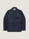 Givenchy Overshirt In Denim Herringbone In Blue