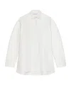 Givenchy Overshirt In Leather In White