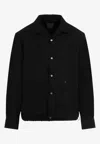 Givenchy Overshirt In Virgin Wool In Black