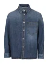 Givenchy Classic Denim Shirt With Button-up Front In Blue
