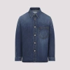 Givenchy Blue Cotton Denim Overshirt In Blue