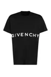 Givenchy Blackwhite Logo Embroidery T-shirt In Black