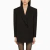GIVENCHY OVERSIZE DOUBLE-BREASTED BLACK WOOL JACKET