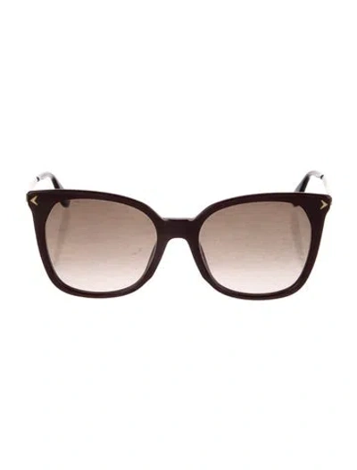 Pre-owned Givenchy Oversize Gradient Sunglasses In Burgundy